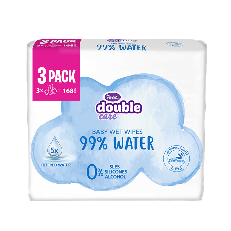 Violeta® Otroški vlažni robčki Water Care 3x56/1 Violeta