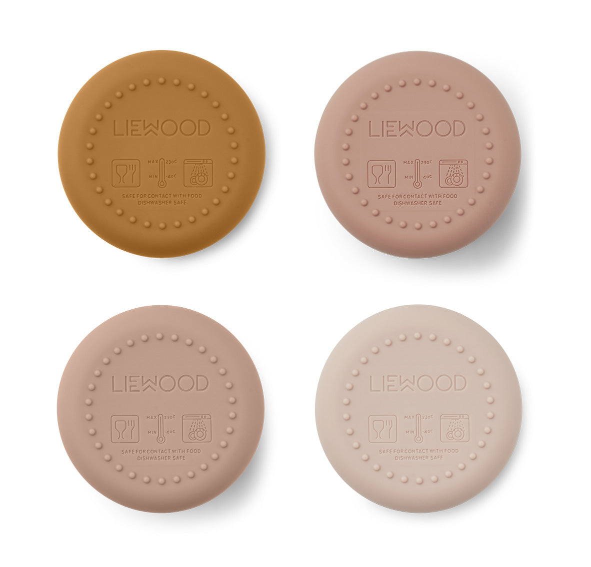 Liewood® Set 4 silikonskih kozarčkov Ethan Cat Rose Multi Mix Liewood