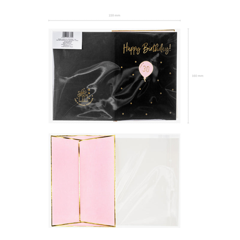 Party Deco® Voščilnica s sponko 30 Party Deco