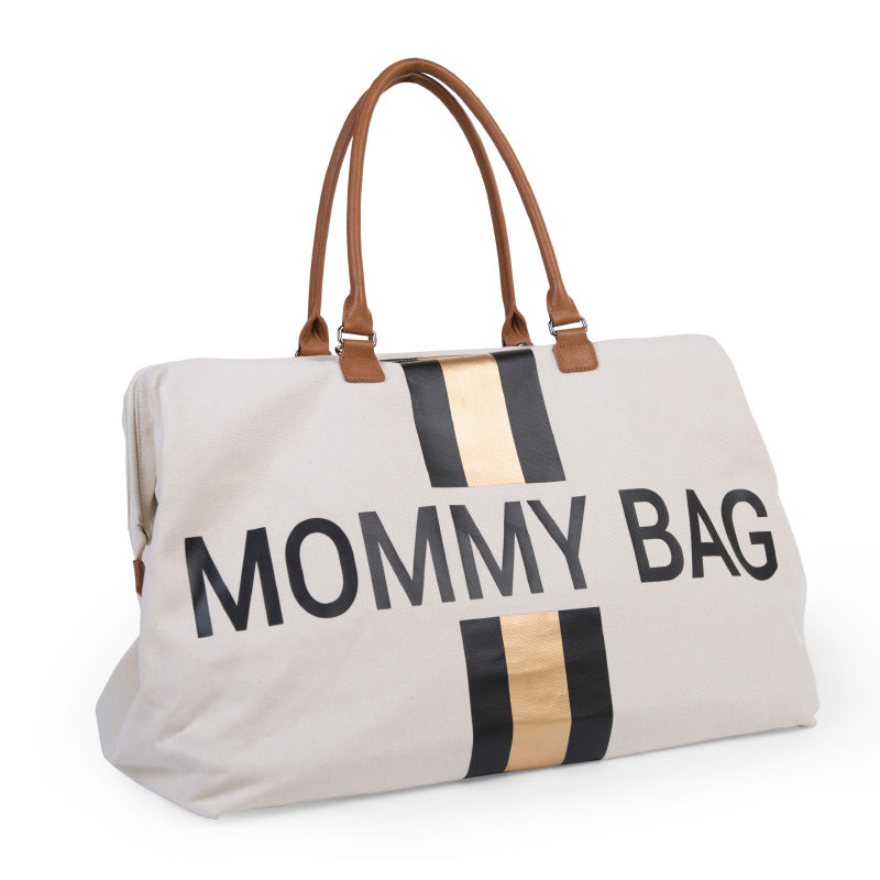 Childhome® Previjalna torba Mommy Bag Big Canvas Black/Gold Childhome