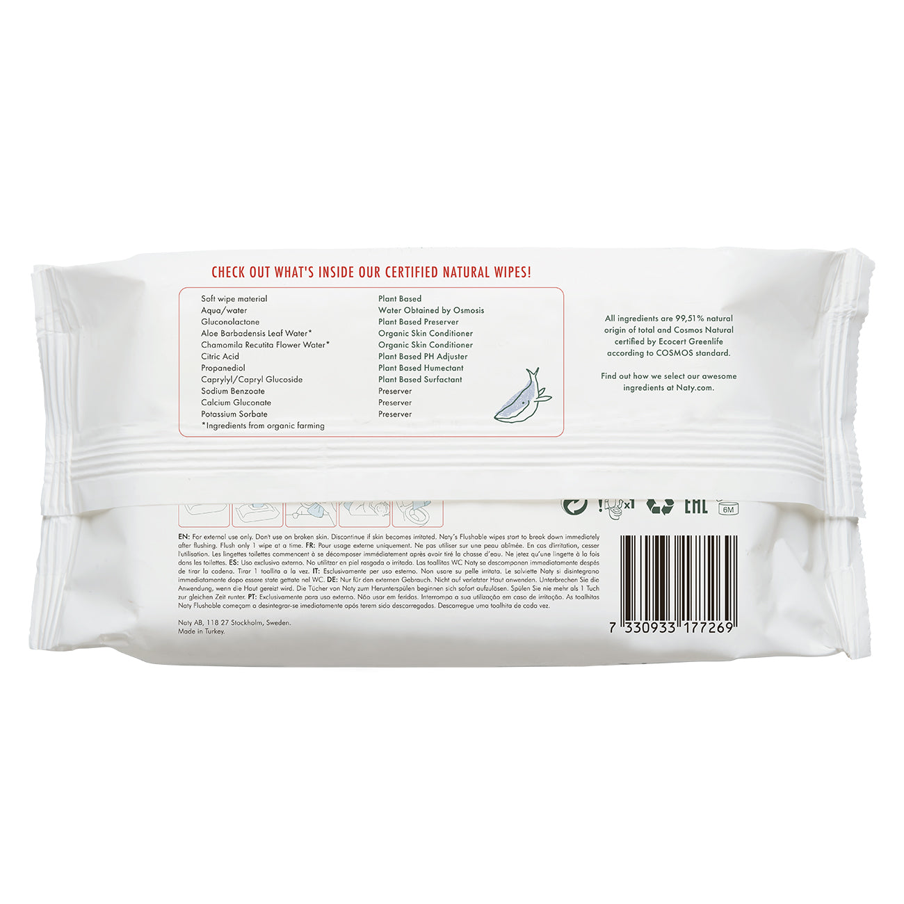 Eco by Naty® Osvežilni robčki Flushable 56 kosov Eco by Naty