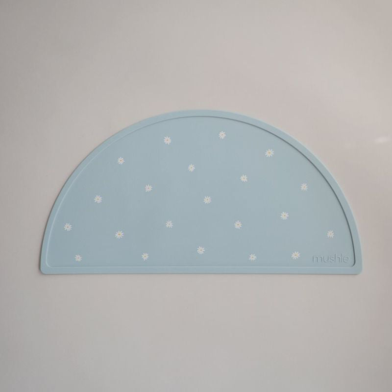 Mushie® Silikonska podloga za hranjenje White Daisy Mushie