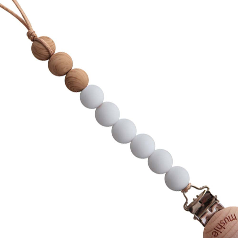 Mushie® Držalo za dudo EVA White Mushie