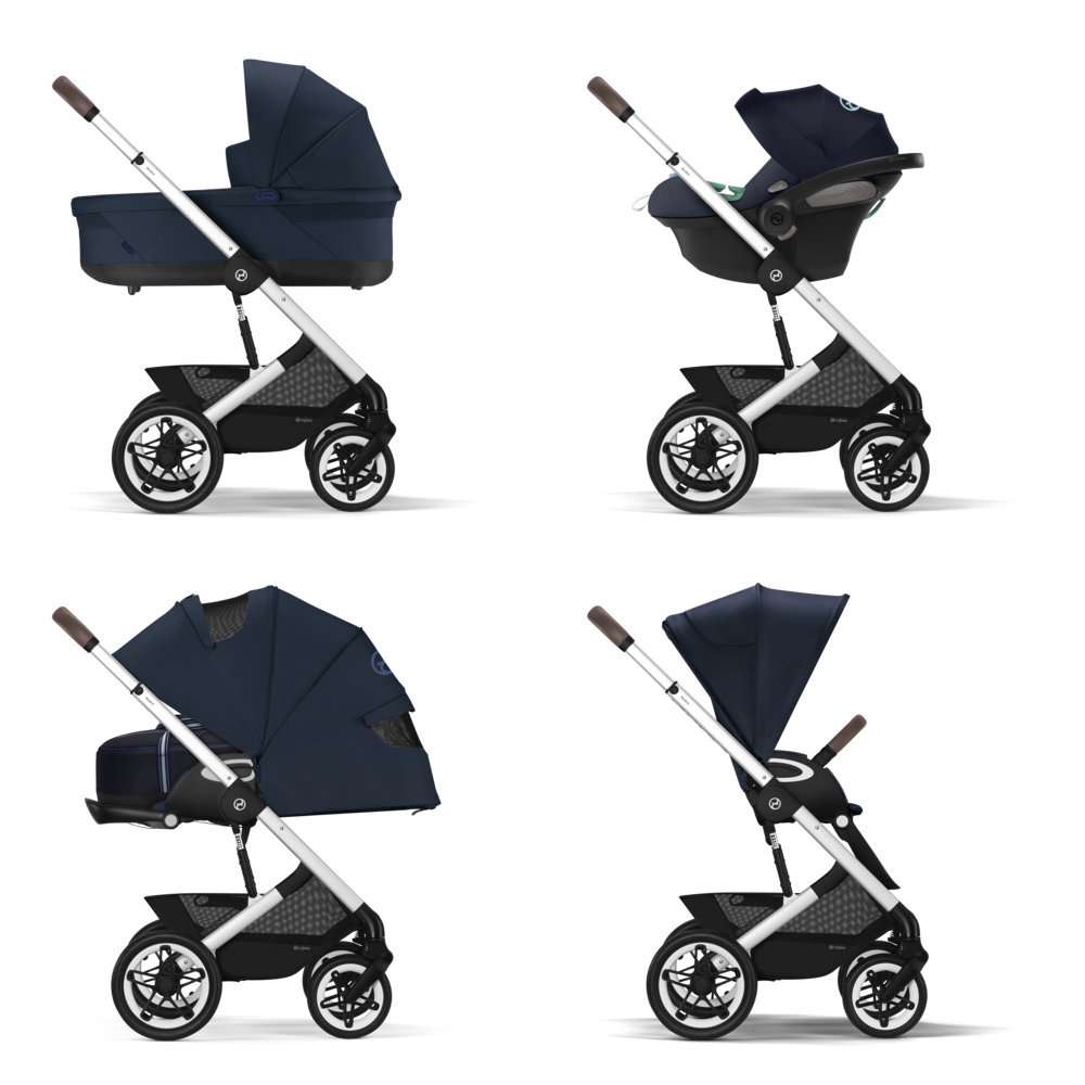 Cybex® Otroški voziček Talos S LUX (0-22 kg) Ocean Blue (Silver Frame) Cybex