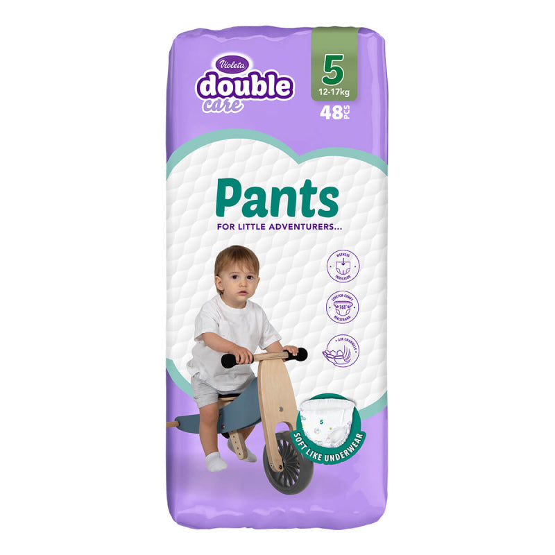 Violeta® Hlačne plenice Double Care 5 Junior (11-17kg) 48 kosov Violeta
