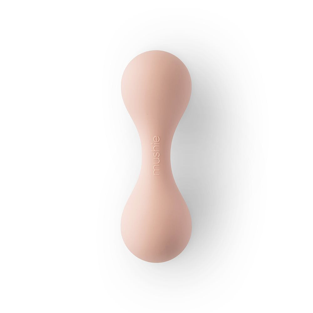 Mushie® Silikonska ropotuljica Blush Mushie