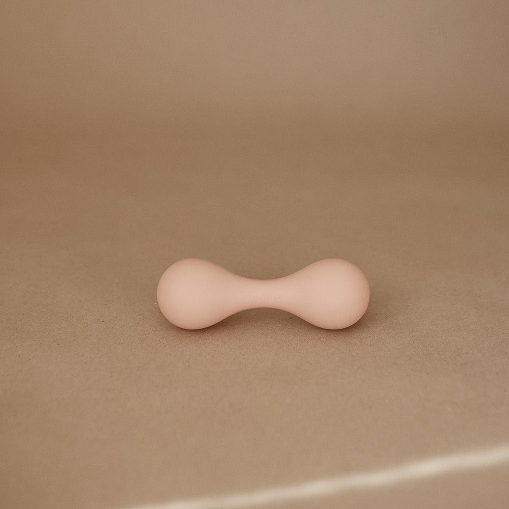 Mushie® Silikonska ropotuljica Blush Mushie