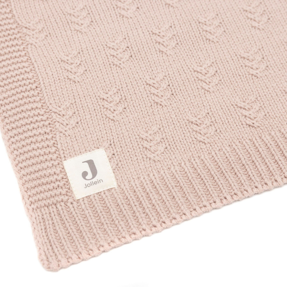 Jollein® Pletena odejica Grain Knit Wild Rose 75x100 Jollein