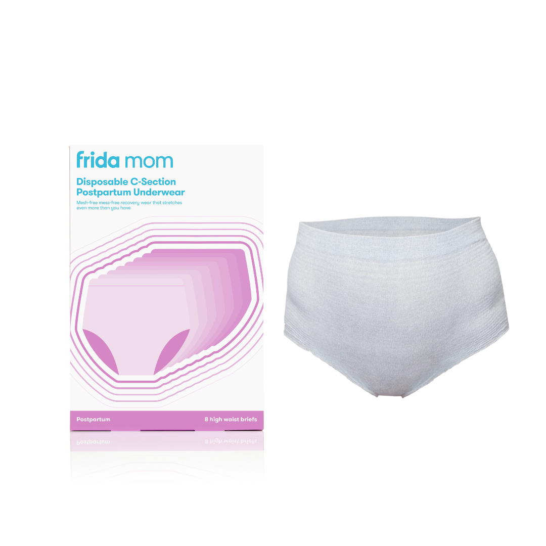 Fridamom® Spodnje perilo z visokim pasom za enkratno uporabo po porodu s carskim rezom Frida