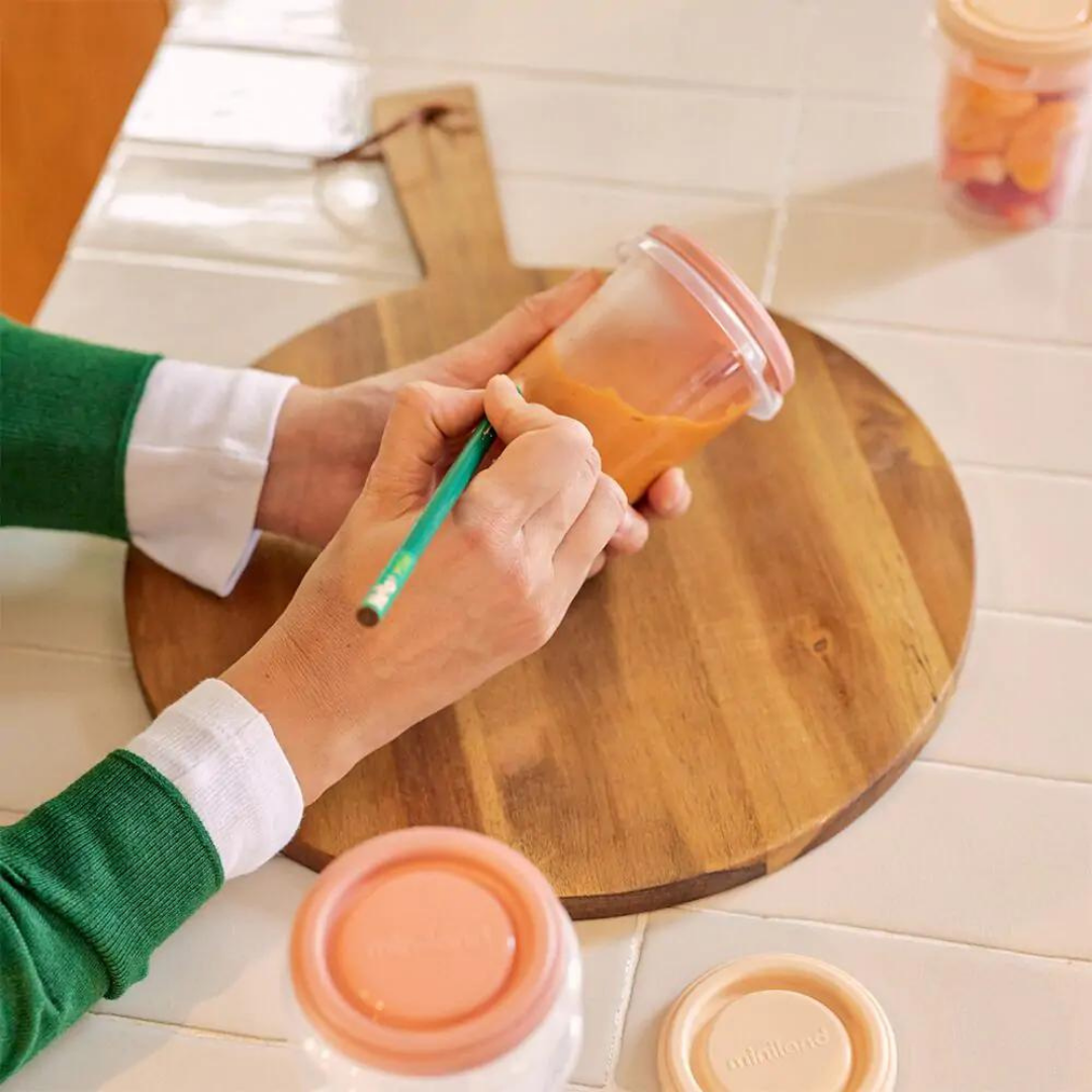 Miniland® Set 12 posodic za shranjevanje Valencia 200/250/300ml in pribor Miniland