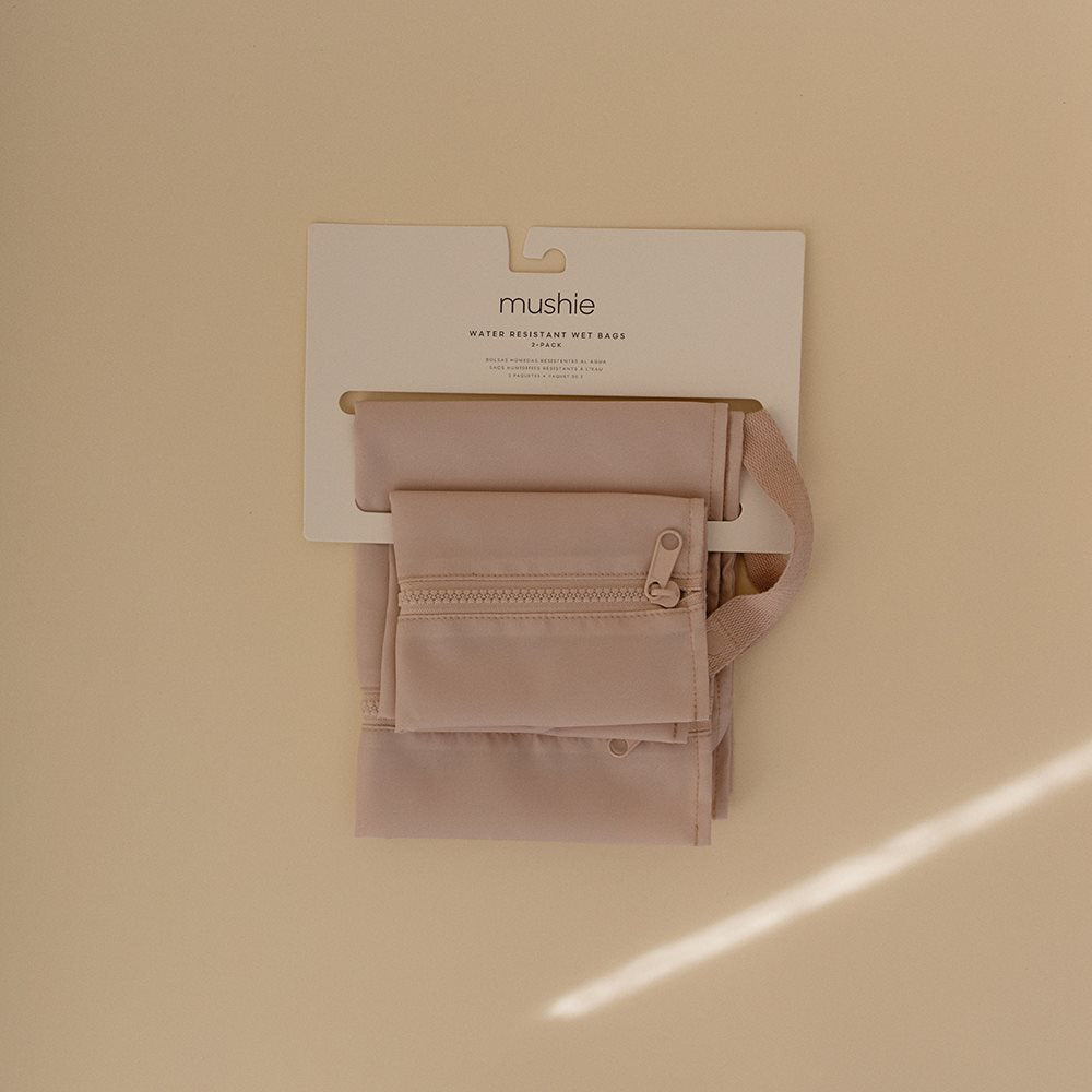 Mushie® Vodoodporna torbica za shranjevanje 2 kosa Blush Mushie