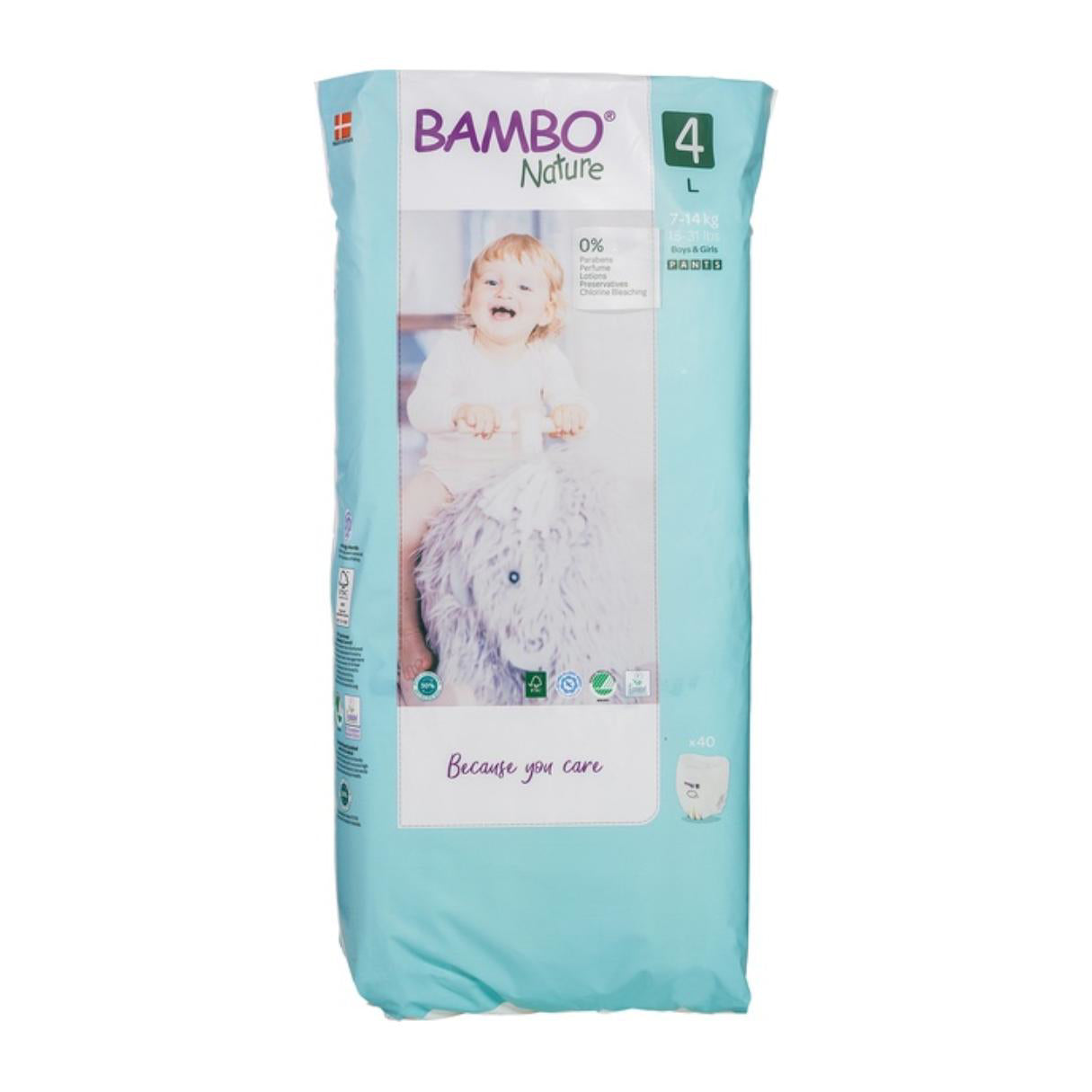 Bambo Nature® Hlačne plenice Maxi Velikost 4 (7-14 kg) 40 kos Bambo Nature