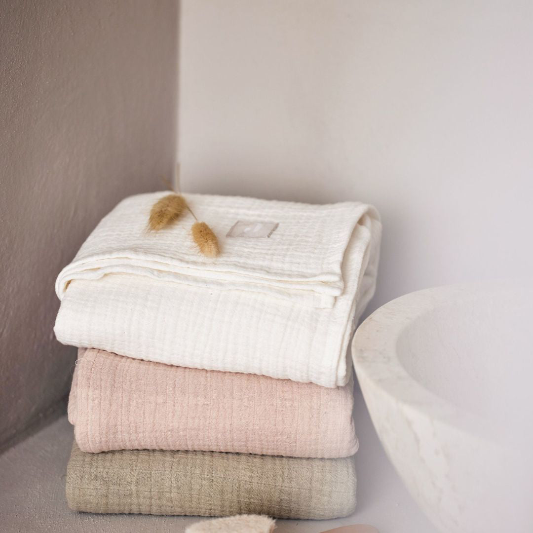 Jollein® Komplet dveh tetra pleničk Wild Rose/Ivory 115x115cm Jollein