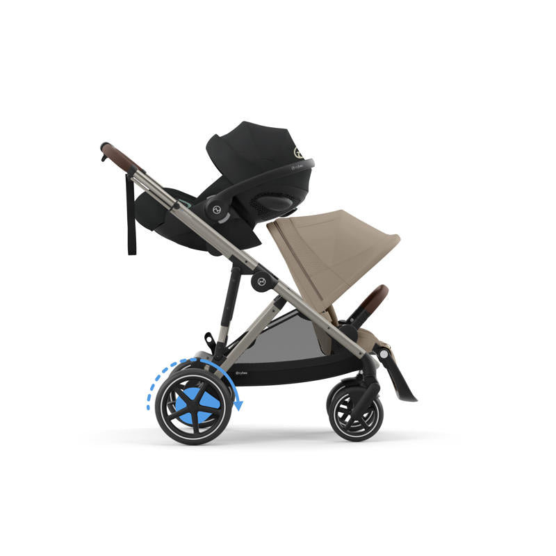 Cybex® Otroški voziček e-Gazelle™ S Almond Beige (Taupe Frame) Cybex