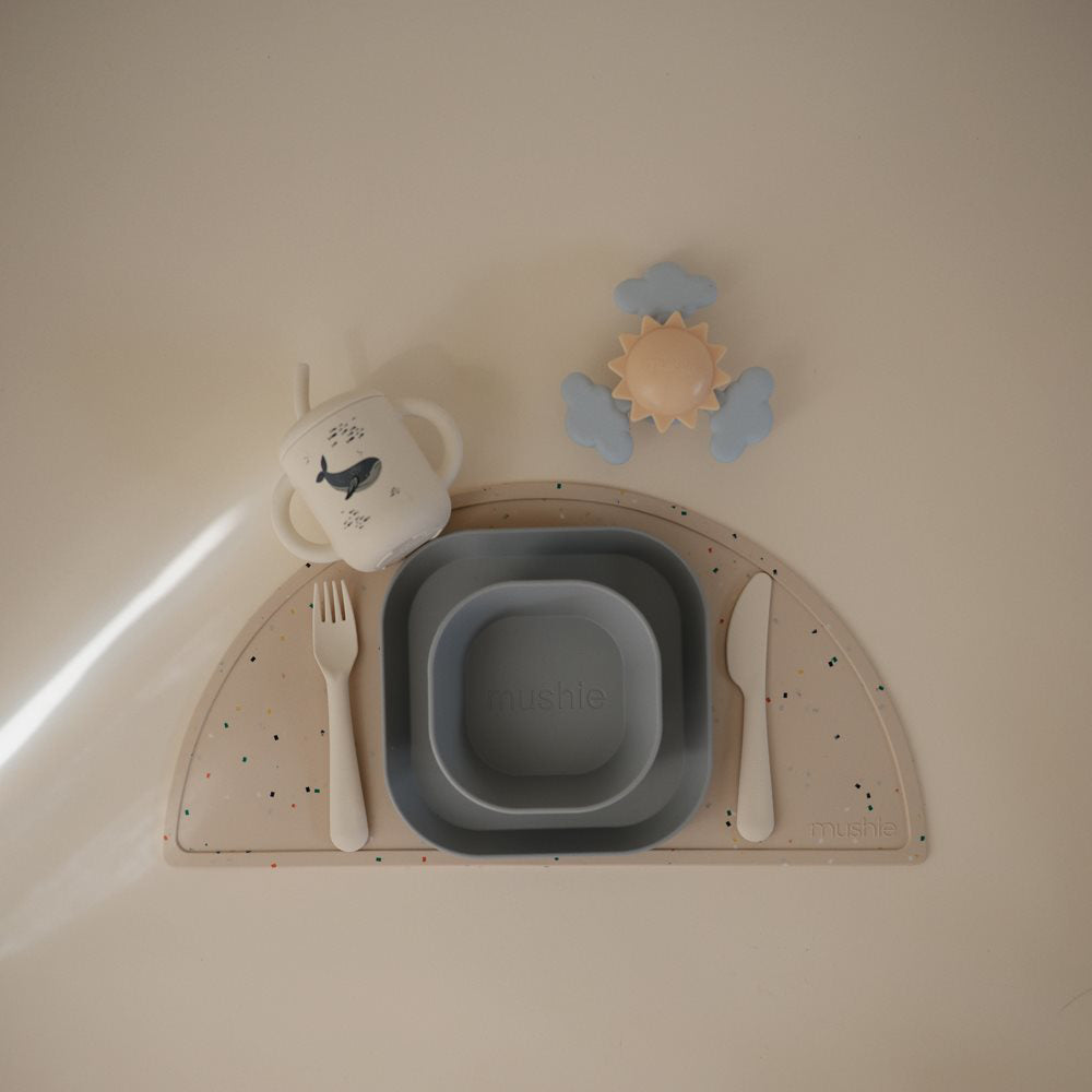 Mushie® Otroški pribor 3-delni Ivory Mushie