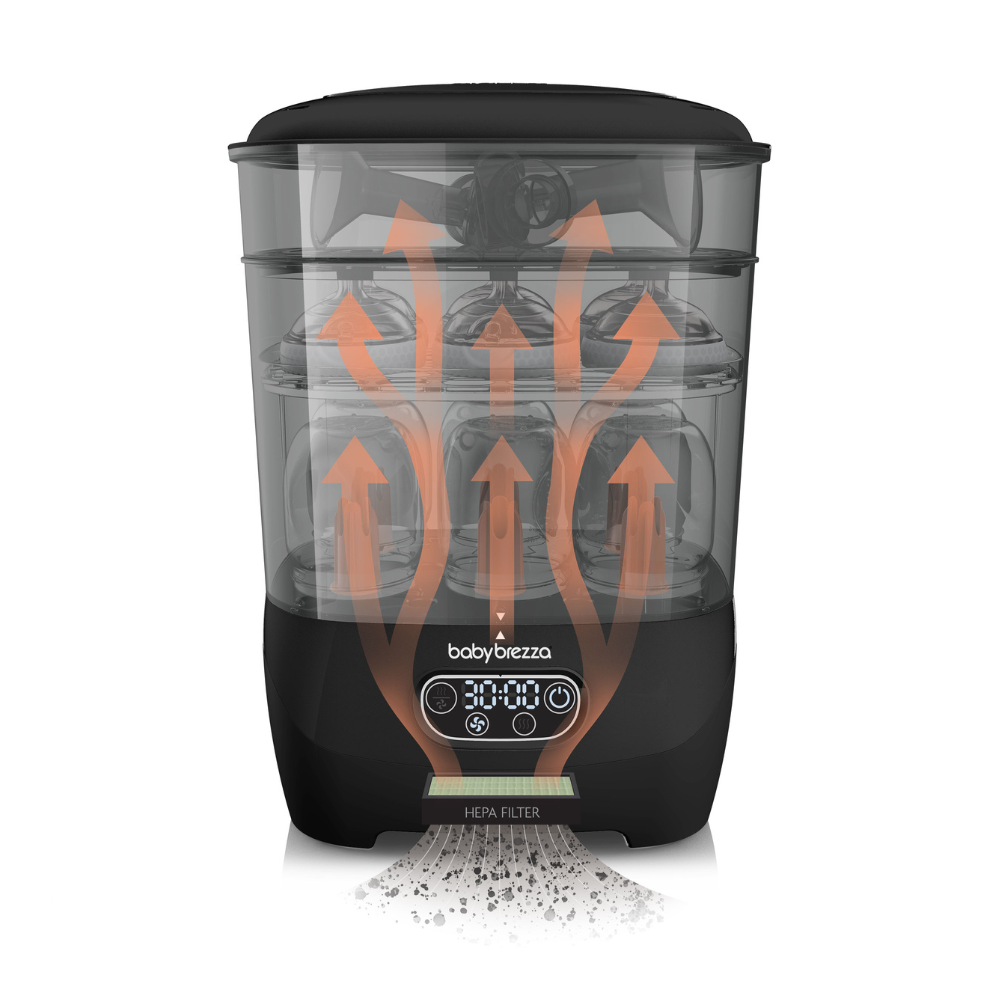 Baby Brezza® Parni sterilizator in sušilec stekleničk Sterilizer Dryer Advanced Black Baby Brezza
