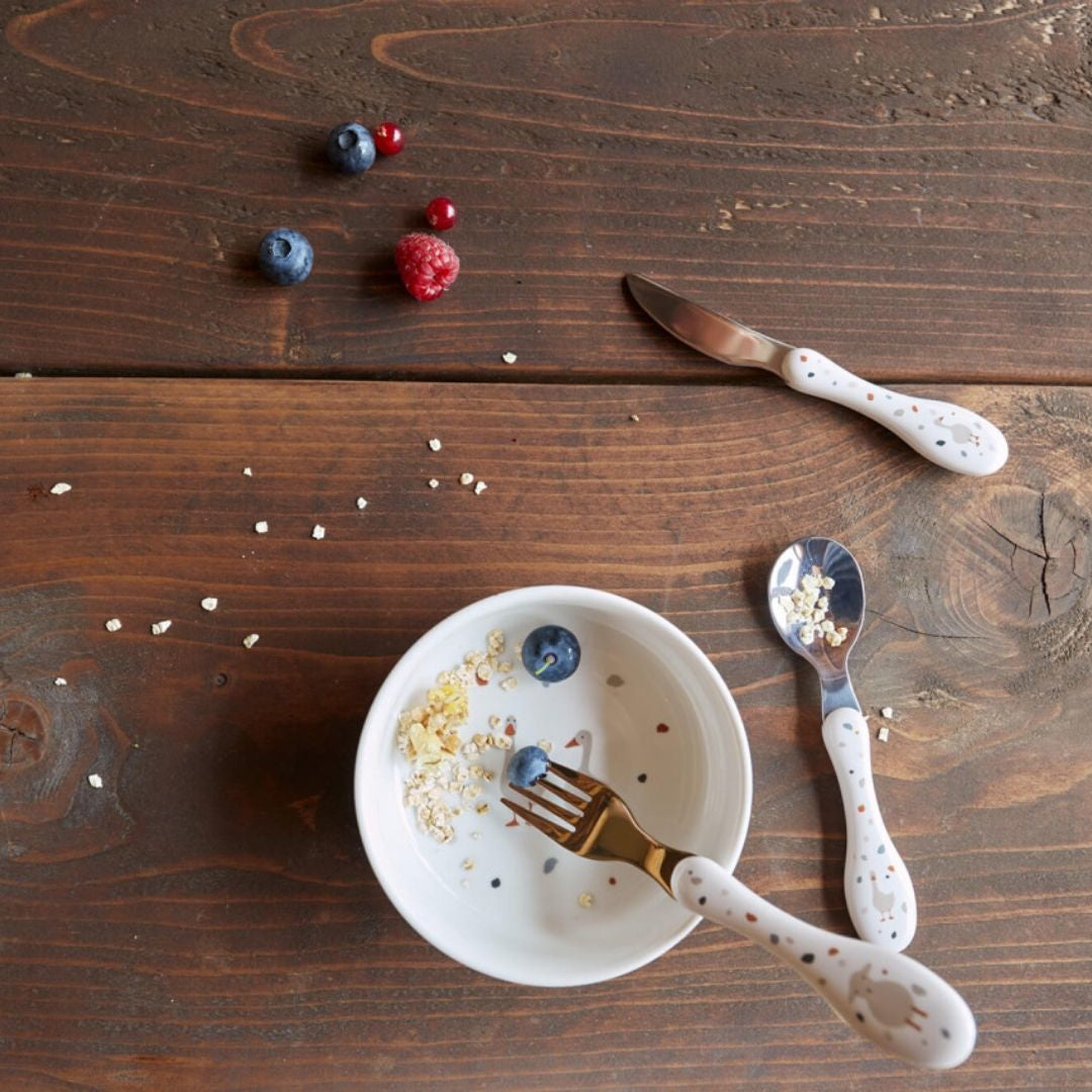 Lässig® Otroški pribor 3-delni Tiny Farmer Sheep & Goose Lässig