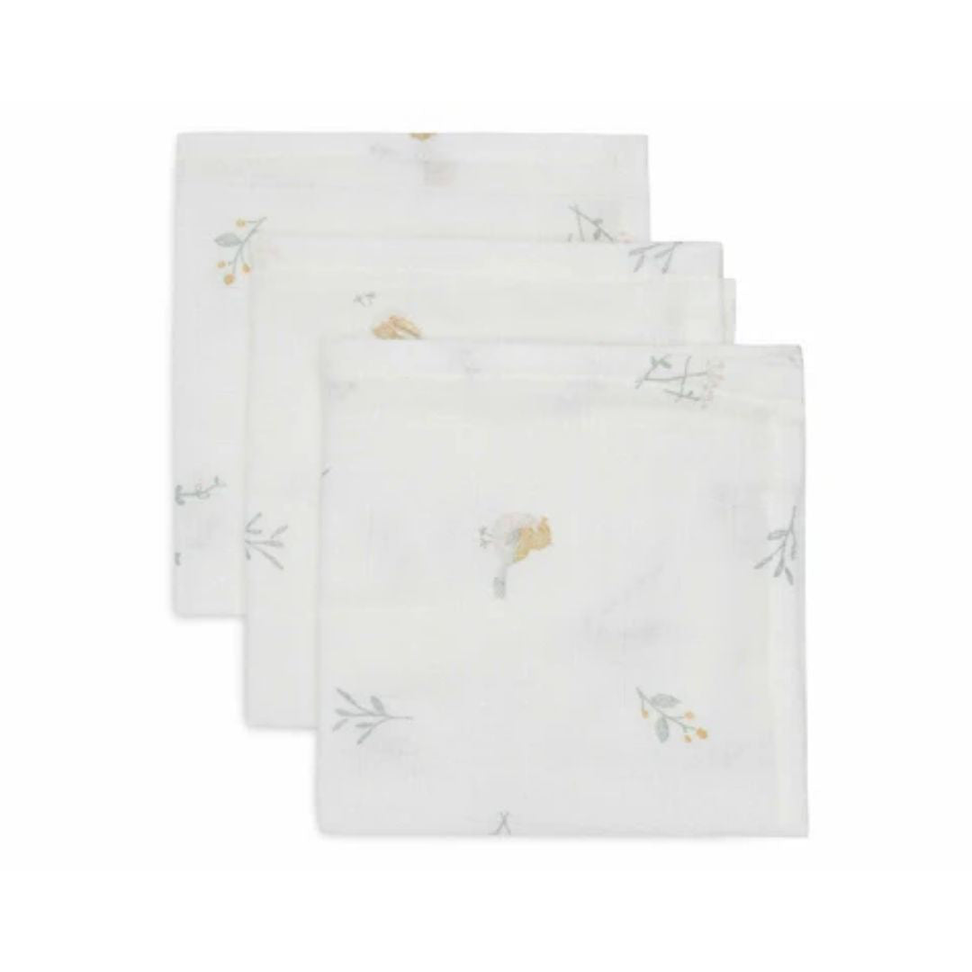 Jollein® Komplet 3 tetra pleničk Lovely Birds 31x31 cm Jollein