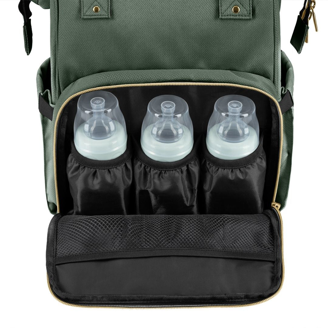 KikkaBoo® Previjalni nahrbtnik Siena Army Green 2025 KikkaBoo