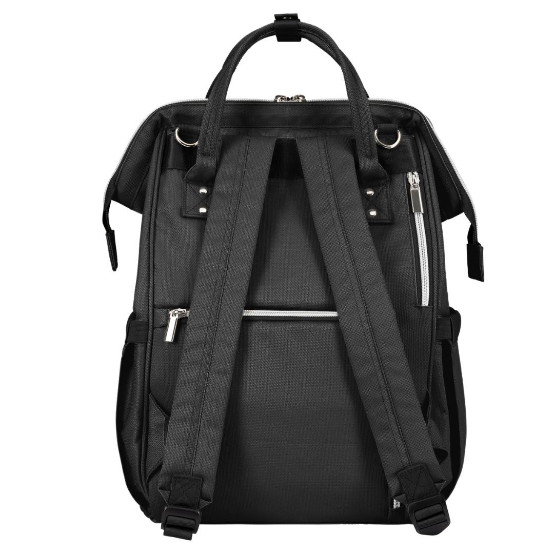 KikkaBoo® Previjalni nahrbtnik Siena Black & Silver 2025 KikkaBoo