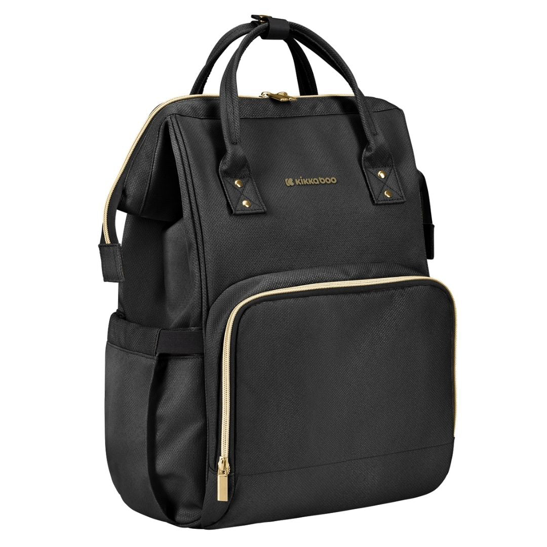 KikkaBoo® Previjalni nahrbtnik Siena Black & Gold 2025 KikkaBoo