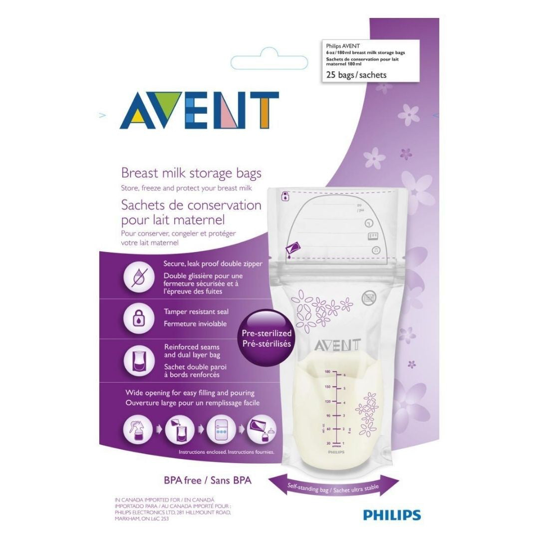Philips AVENT® Vrečke za shranjevanje mleka 180ml 25 kos Philips AVENT