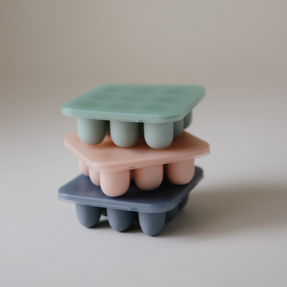 Mushie® Silikonski modelčki za zamrzovalnik Cambridge Blue Mushie