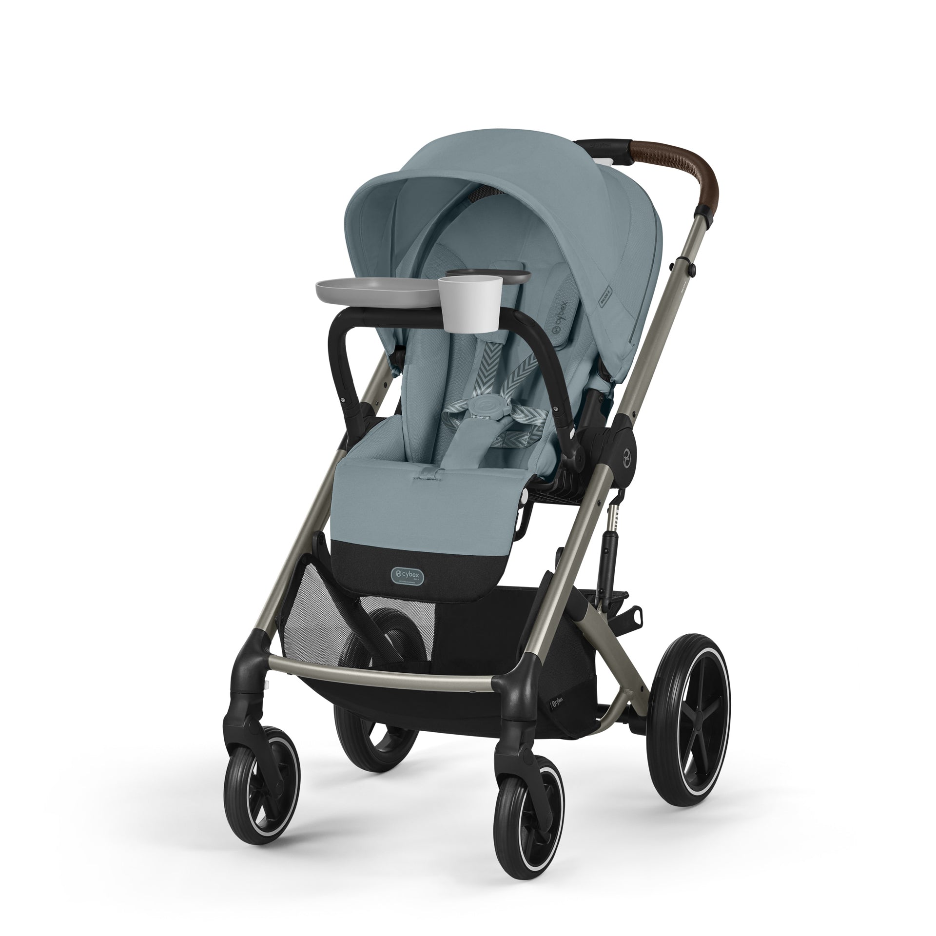 Cybex® Otroški voziček s košaro 2v1 Balios S Lux (0-22 kg) Stormy Blue (Taupe Frame) Cybex
