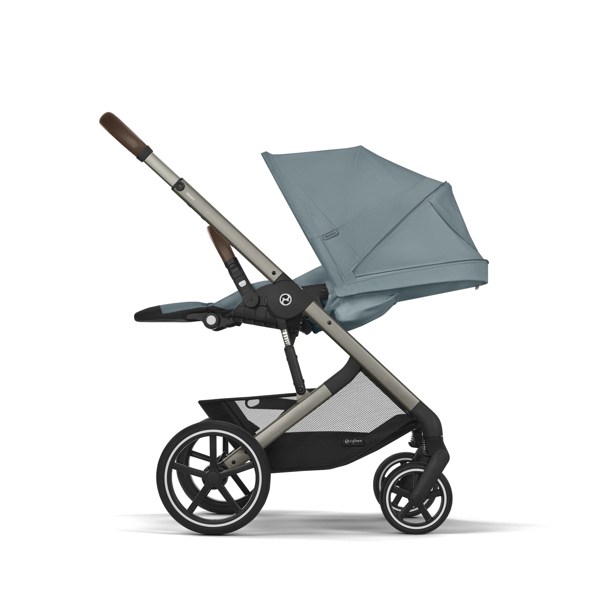 Cybex® Otroški voziček s košaro 2v1 Balios S Lux (0-22 kg) Stormy Blue (Taupe Frame) Cybex
