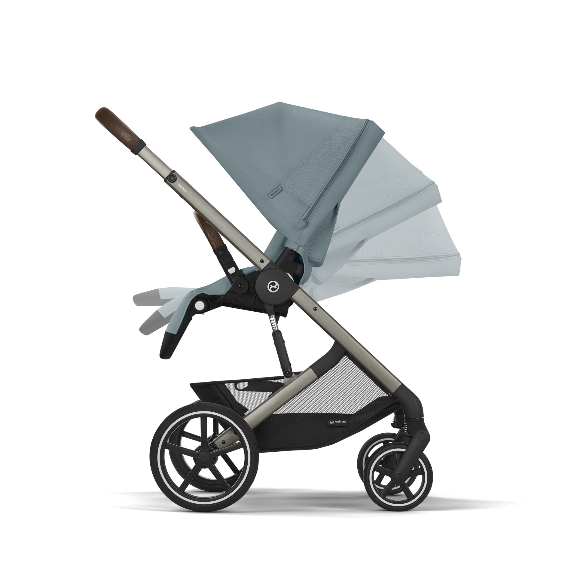 Cybex® Otroški voziček s košaro 2v1 Balios S Lux (0-22 kg) Stormy Blue (Taupe Frame) Cybex