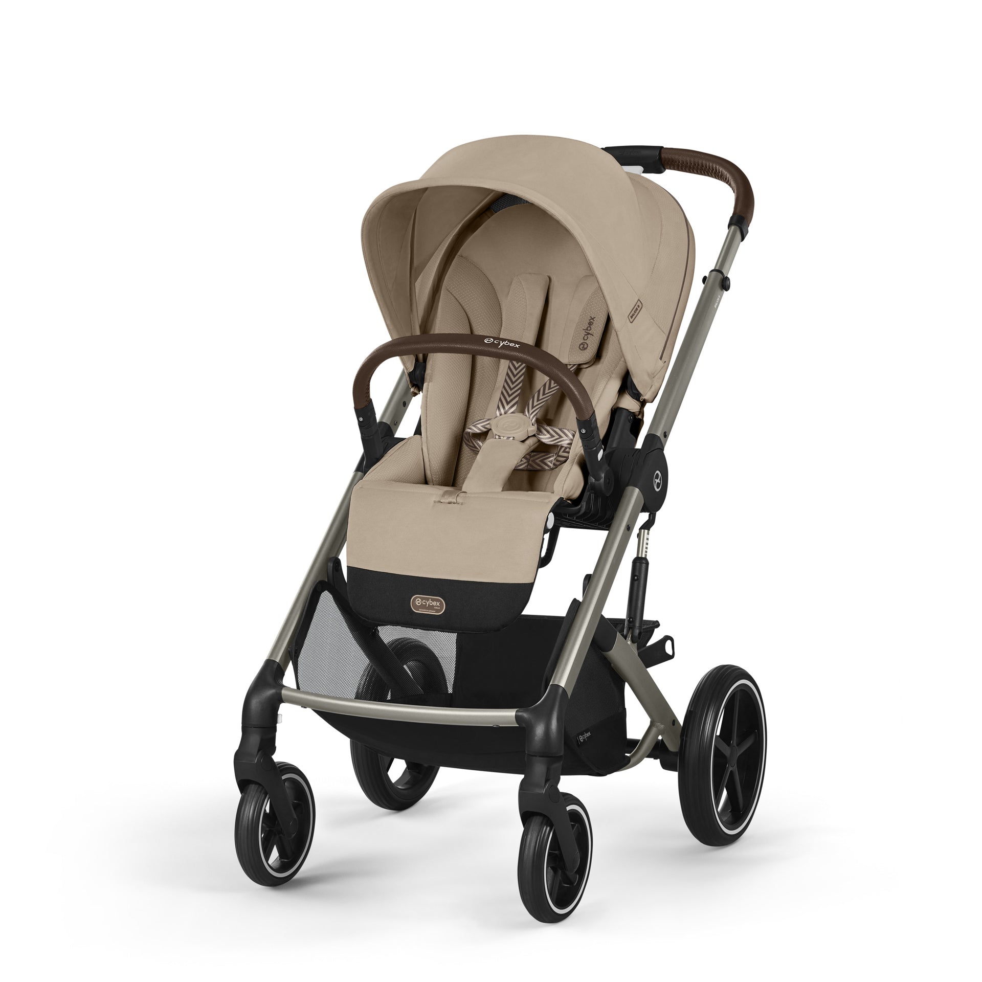 Cybex® Otroški voziček 4v1 Balios S Lux + Avtosedež Cloud G + IsoFix baza G Almond Beige (+ Rain cover) Cybex