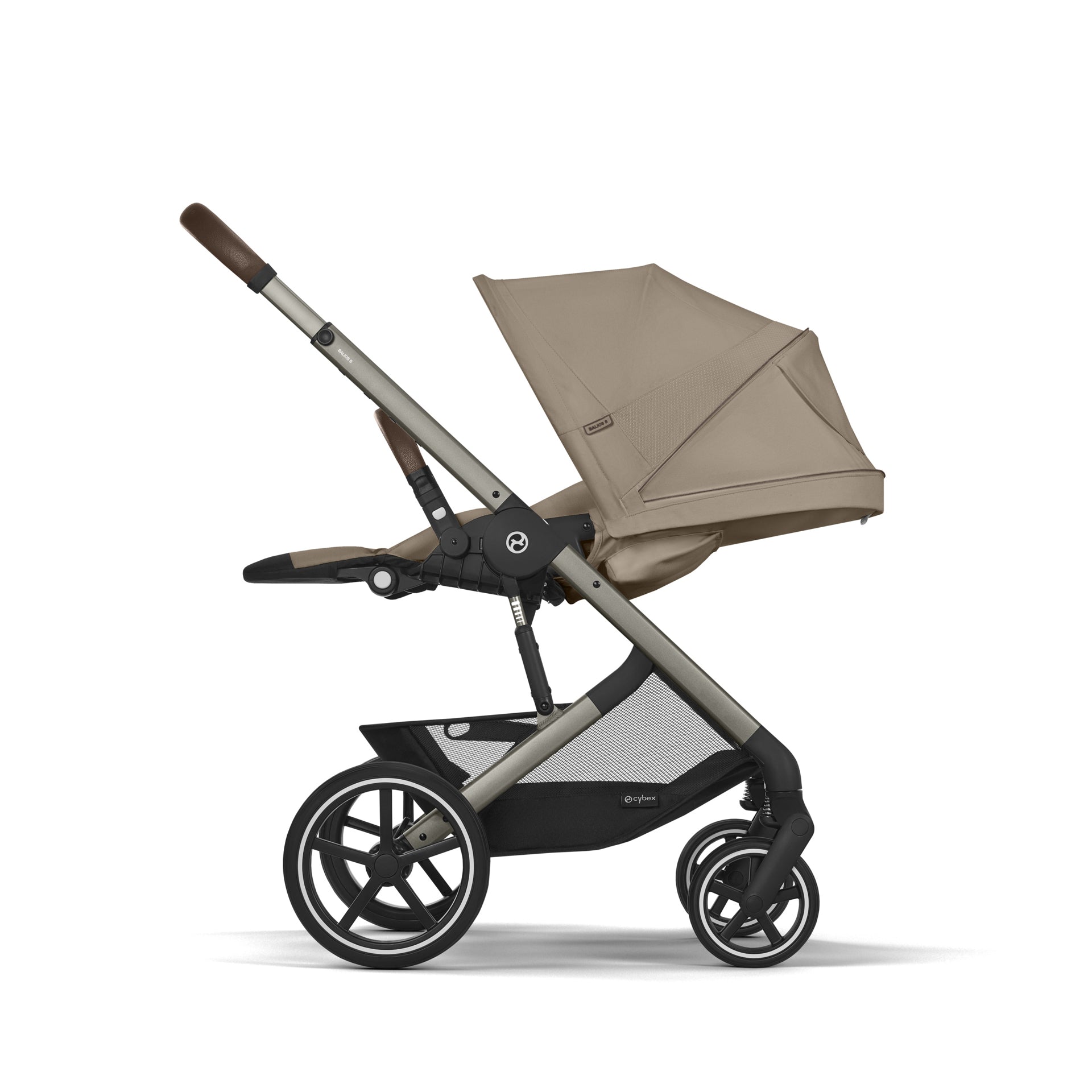 Cybex® Otroški voziček 4v1 Balios S Lux + Avtosedež Cloud G + IsoFix baza G Almond Beige (+ Rain cover) Cybex