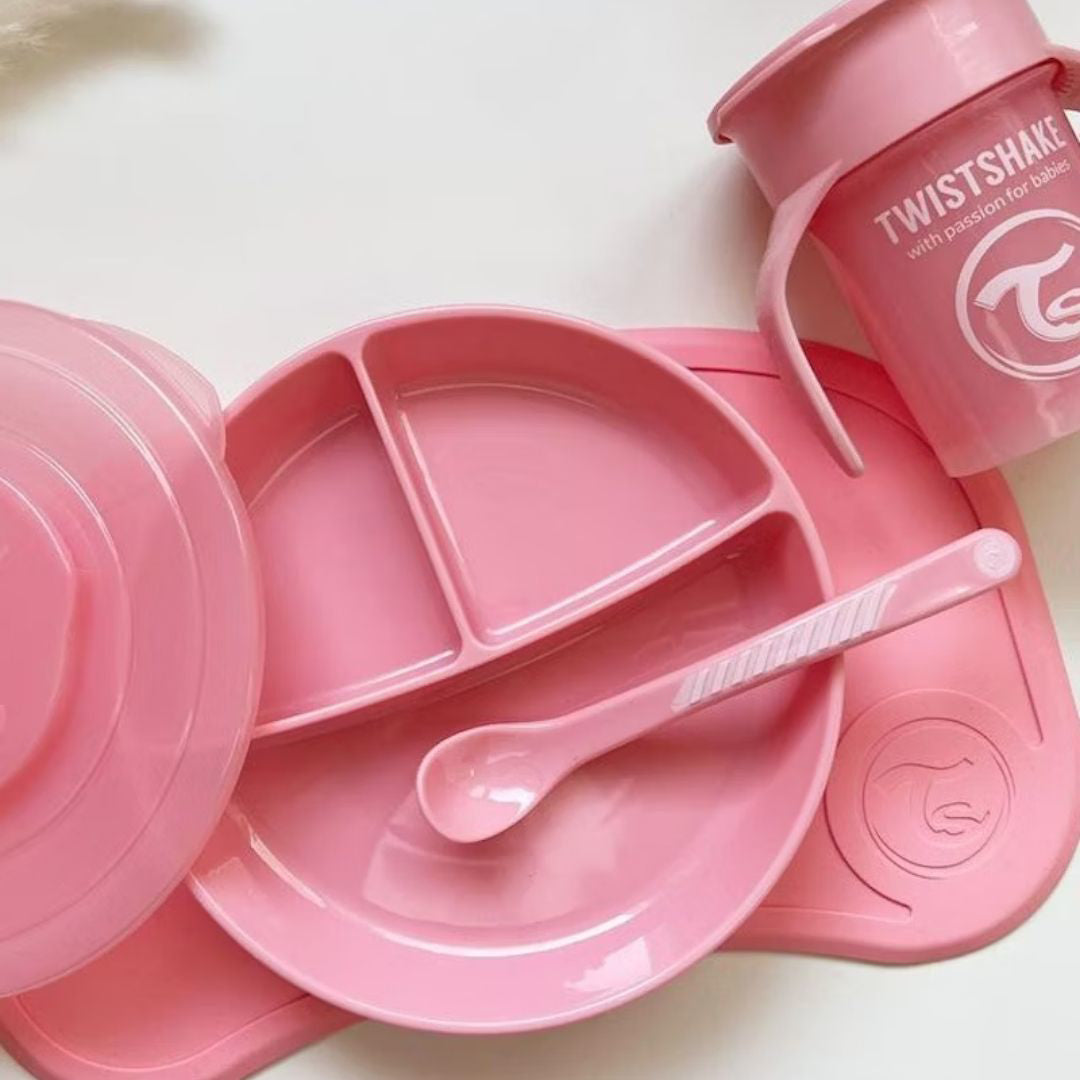 Twistshake® Žlička 3 kos (6+m) Pastel Pink Twistshake