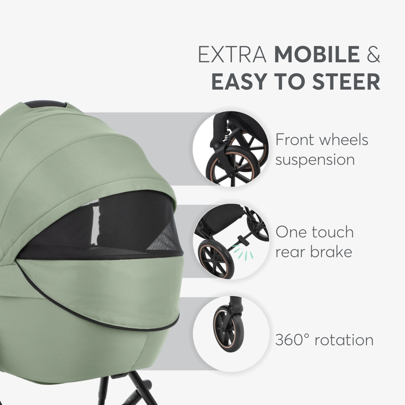 KikkaBoo® Otroški voziček s košaro 2v1 Thea Grey KikkaBoo