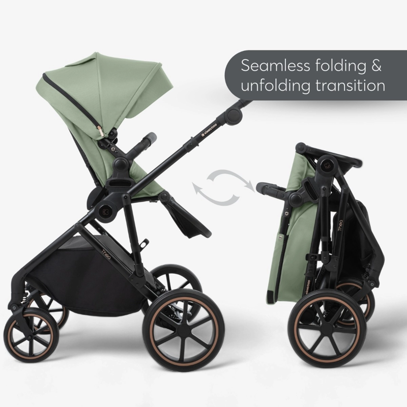 KikkaBoo® Otroški voziček s košaro 2v1 Thea Army Green KikkaBoo