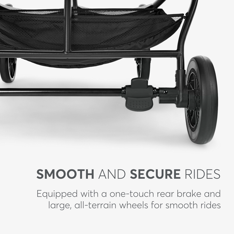 KikkaBoo® Otroški voziček za dvojčke Happy 2 Black KikkaBoo