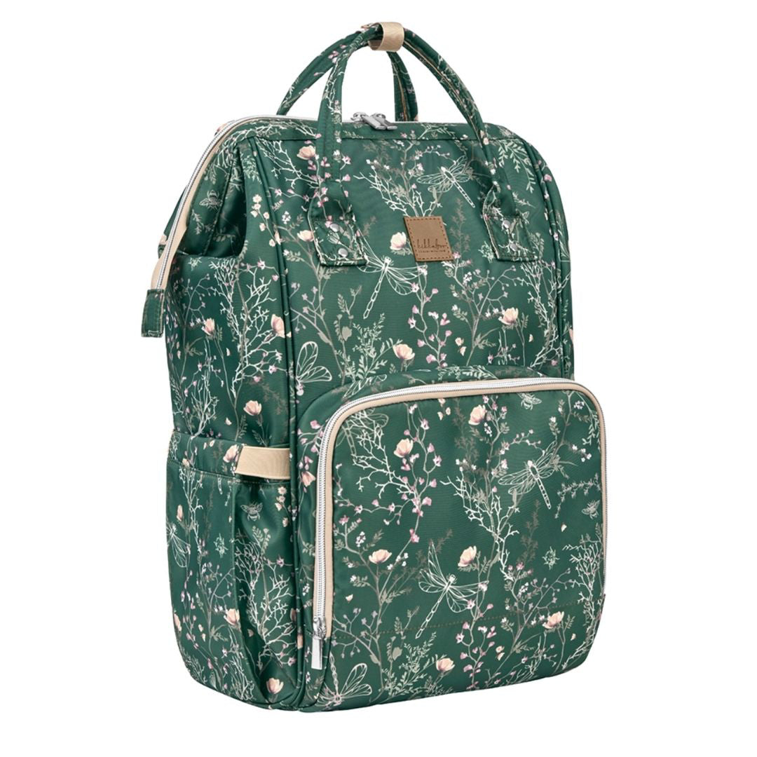 KikkaBoo® Previjalni nahrbtnik Siena Luxe Secret Garden Deep Green KikkaBoo