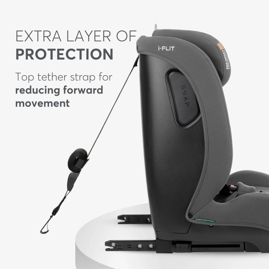 KikkaBoo® Otroški avtosedež i-Flit i-SIZE (76-150 cm) Light Grey KikkaBoo