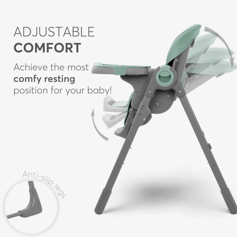 KikkaBoo® Otroški stol za hranjenje Comfy+ Grey KikkaBoo