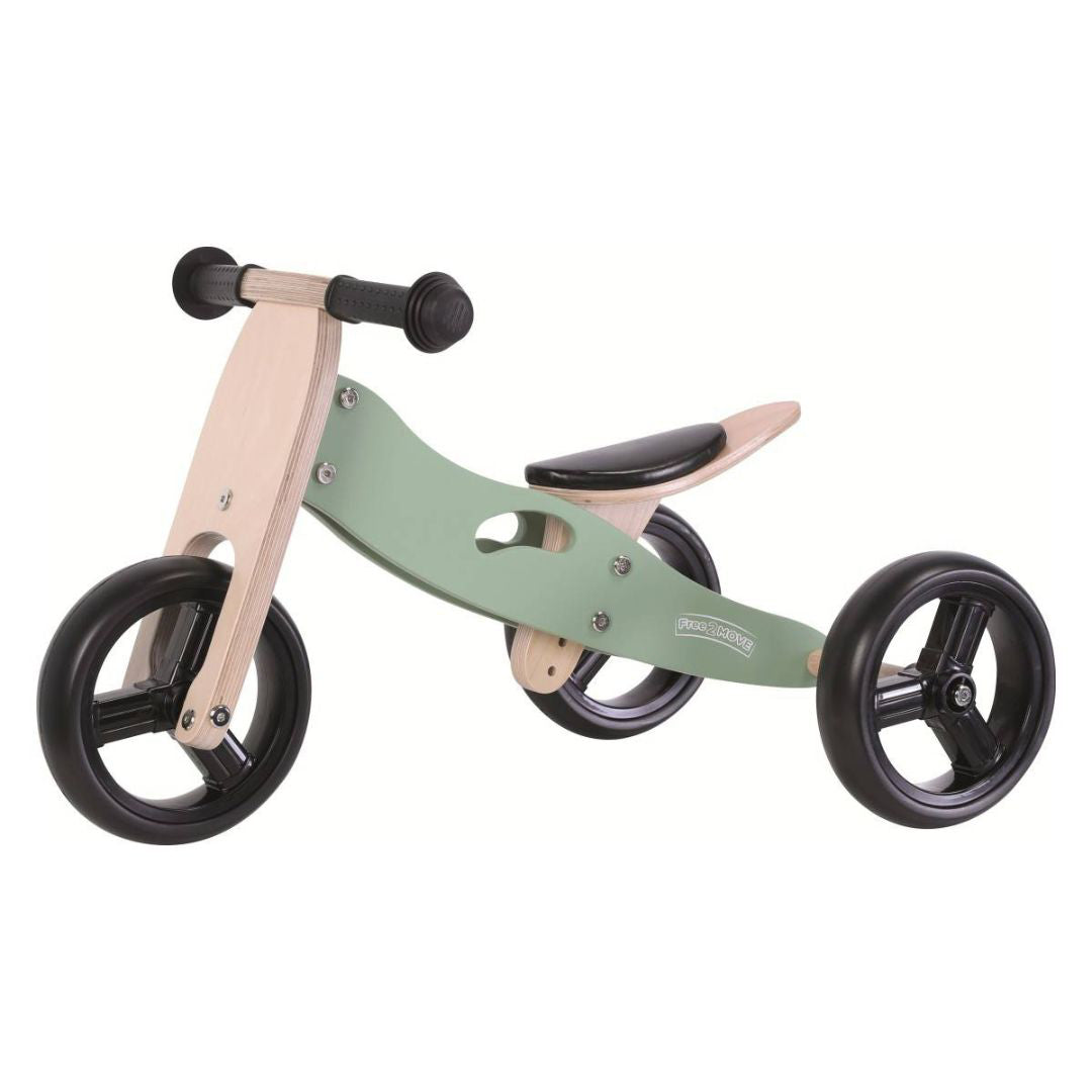 Free2Move® Lesen trikolesni poganjalec 2v1 Rider Green Free2Move