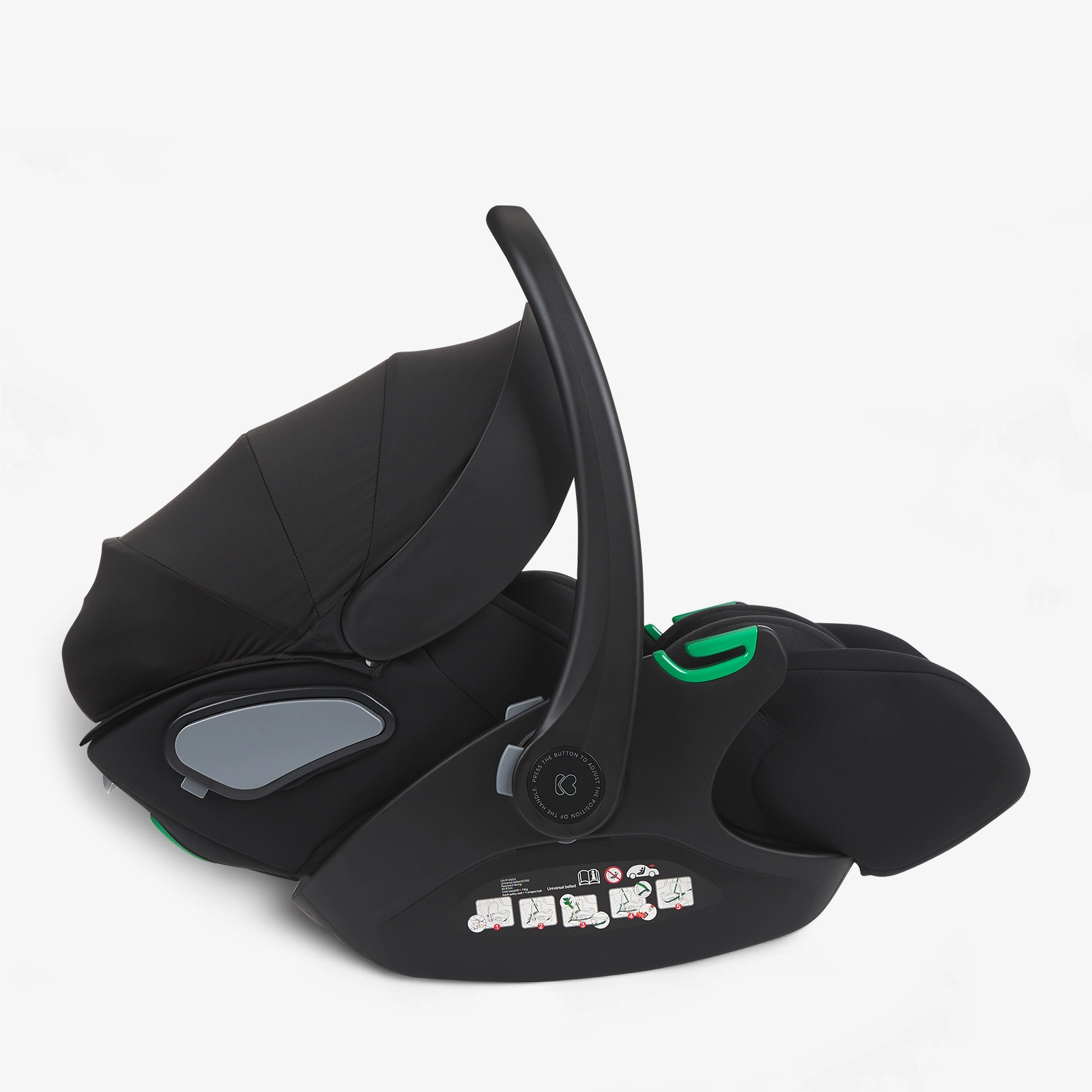 KikkaBoo® Otroški avtosedež / lupinica i-Trail i-SIZE (40-87 cm) Black (Kara/Lanah/Thea/Tiffany) KikkaBoo