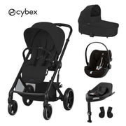 Cybex Otroški voziček 4v1 Balios S Lux + Avtosedež Cloud G + IsoFix baza G Moon Black Cybex