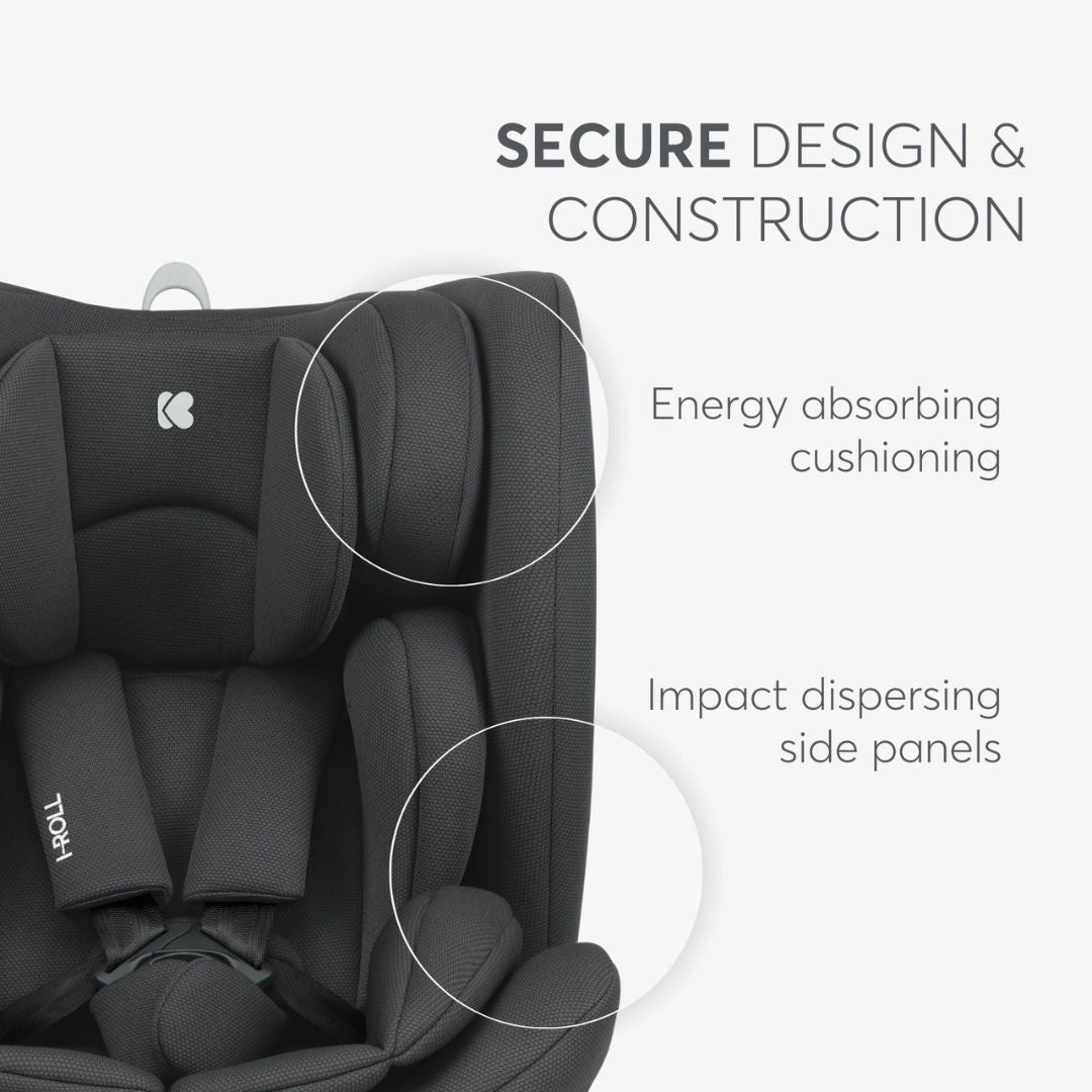 KikkaBoo® Otroški avtosedež 360 i-Roll i-SIZE (40-150 cm) Black KikkaBoo