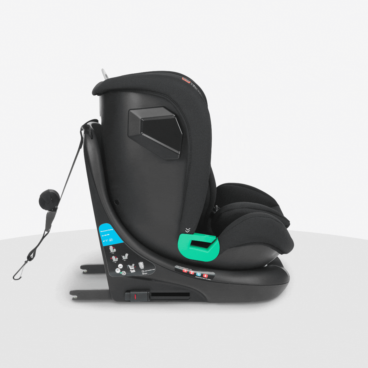 KikkaBoo® Otroški avtosedež 360 i-Roll i-SIZE (40-150 cm) Black KikkaBoo