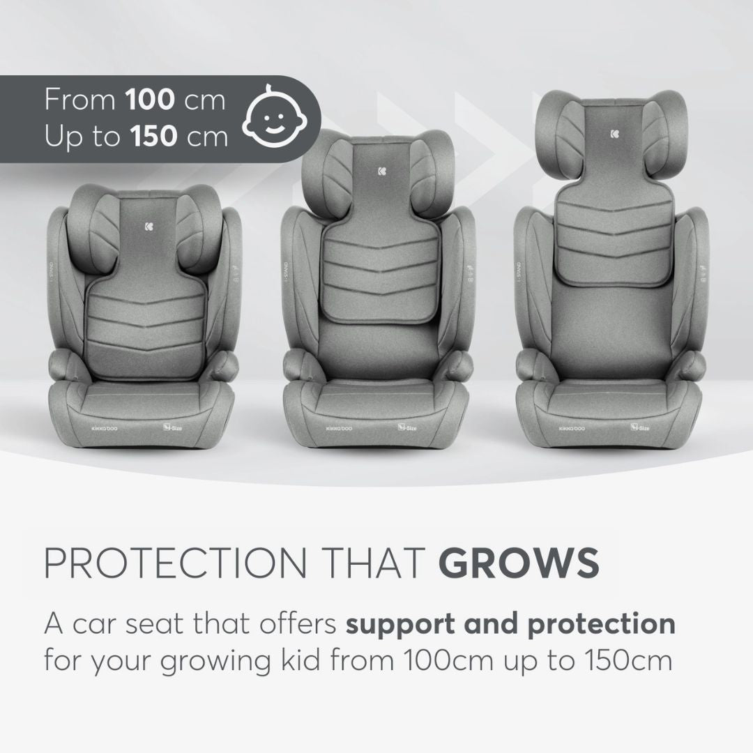 KikkaBoo® Otroški avtosedež i-Stand i-SIZE (100-150 cm) Light Grey KikkaBoo