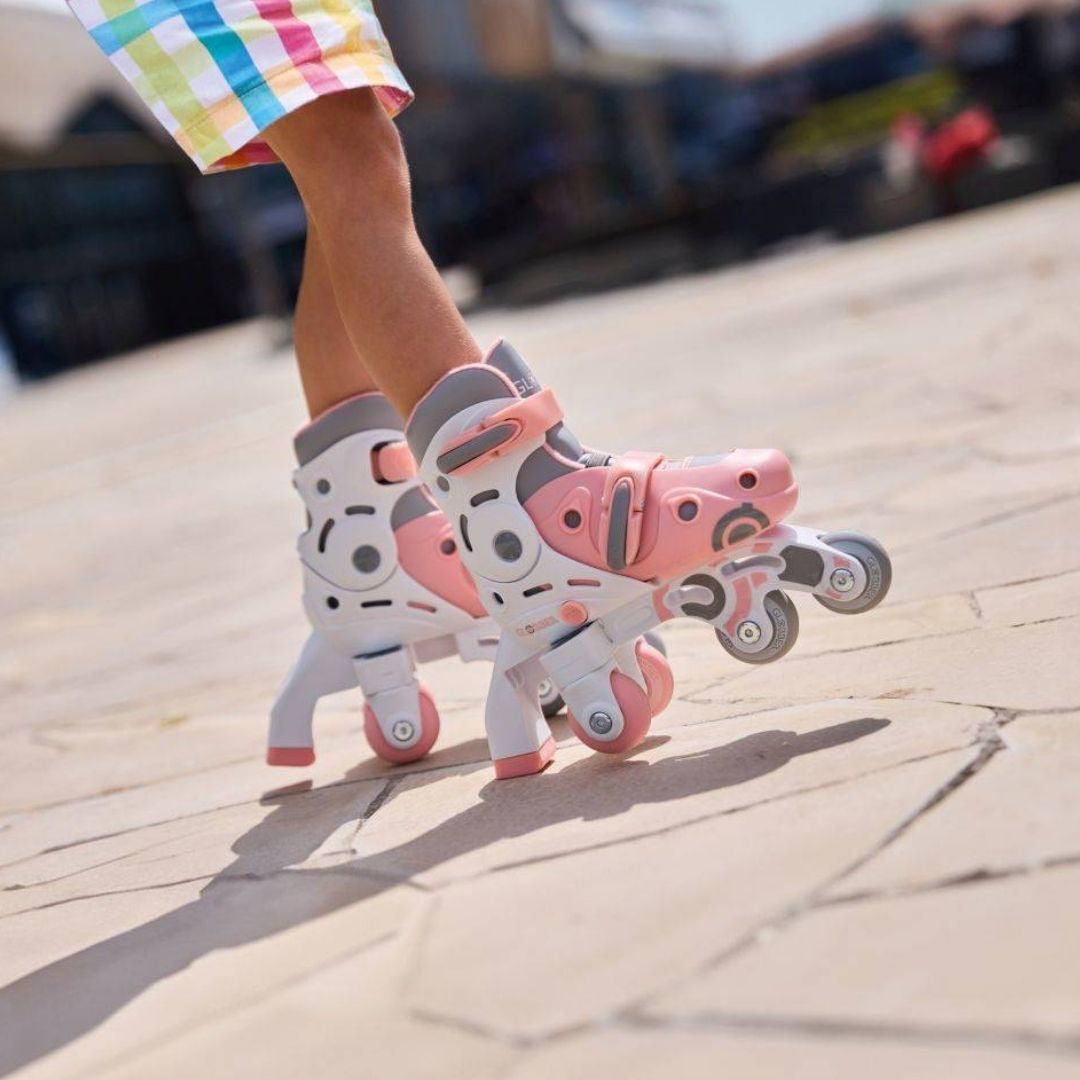 Globber® Rolerji Learning 2v1 S/M: 30-33 Pastel Pink Globber