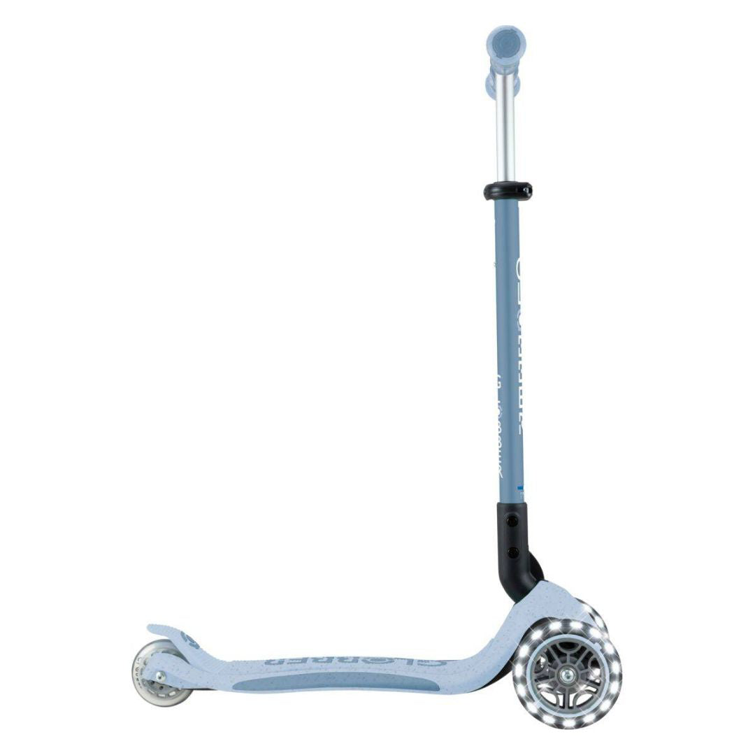Globber® Zložljivi otroški skiro GO UP deluxe 360° s svetlečimi kolesi Blueberry Globber