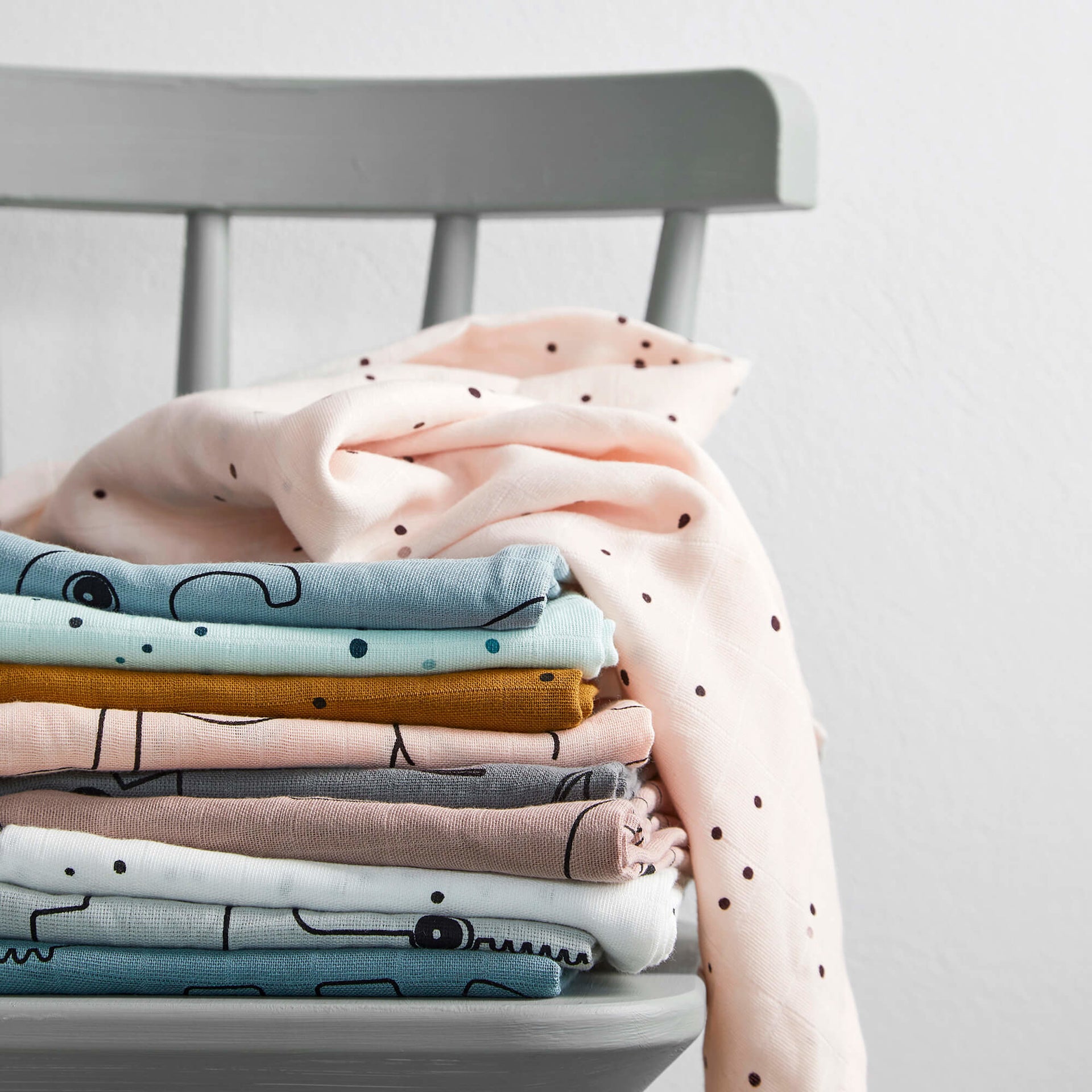 Done by Deer® Komplet tetra pleničk Contour Powder 70x70 Done by Deer