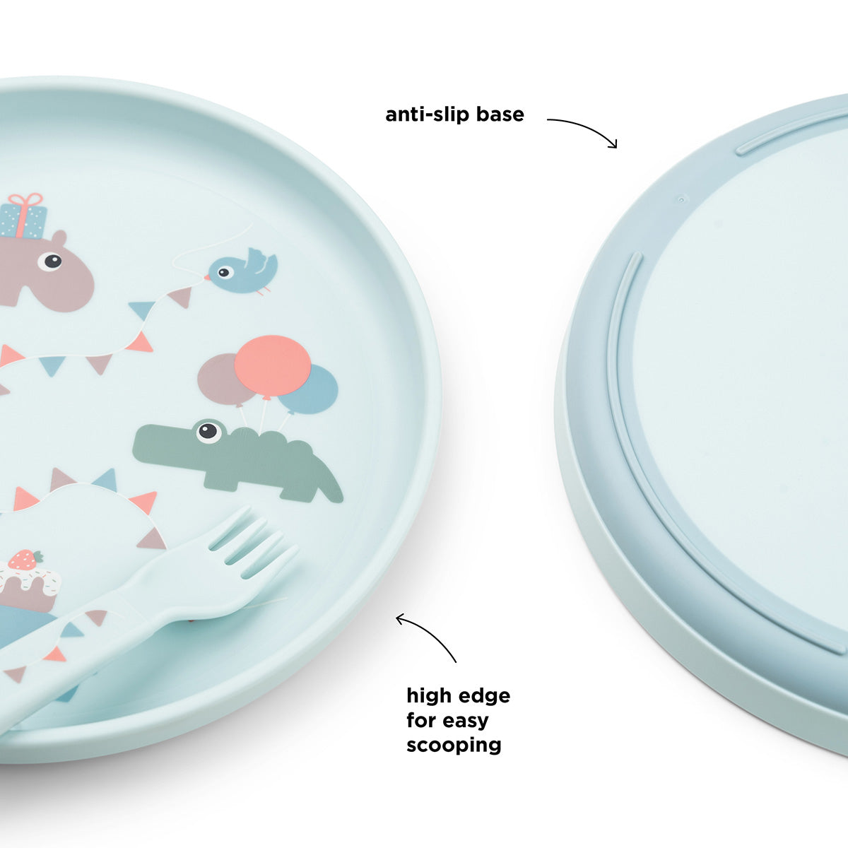 Done by Deer® Jedilni set za hranjenje Celebration Blue Done by Deer