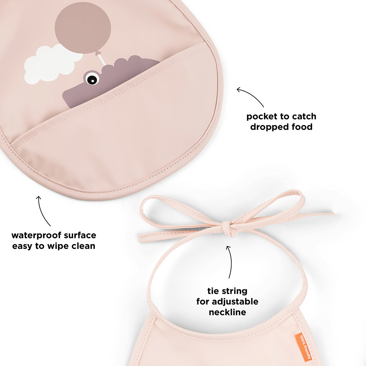 Done by Deer® Komplet 2 mini slinčkov Happy Clouds Powder Done by Deer